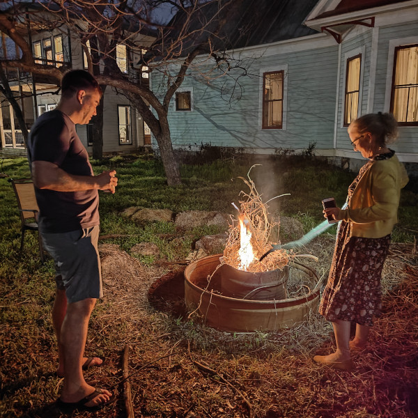 Zeta House has some great neighbours - burning the past