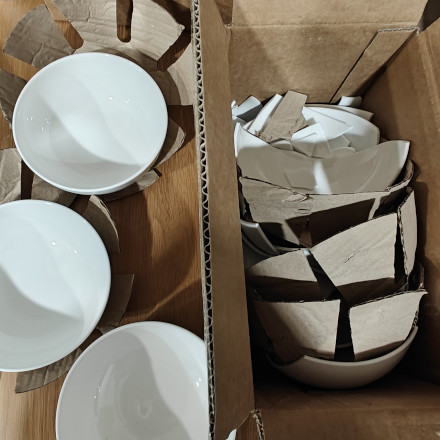 Ordered bowls are sometimes broken